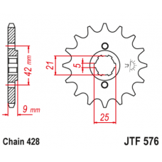 Звезда ведущая JTF 576 -19 цепь 428